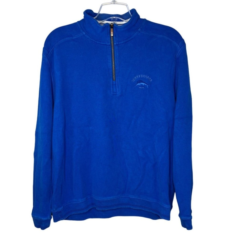 Tommy Bahama Sweater Mens‎ Large Blue Classic Casual Preppy Normcore Classiccore